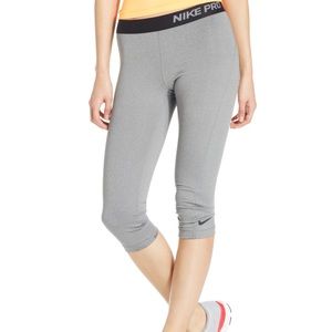 Gray Nike Pro Capris